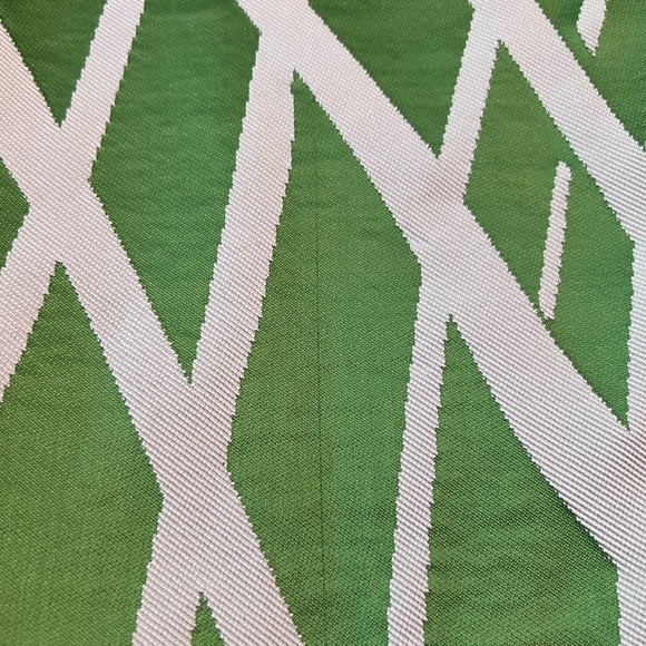 The Look Open Front Textured Lattice Look Coat Green Apple & White Small NWOT - Picture 10 of 12